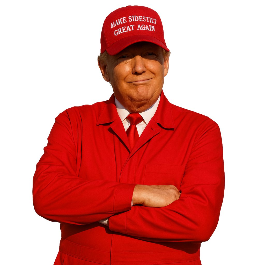 "MAKE SIDESTILT GREAT AGAIN" statement caps