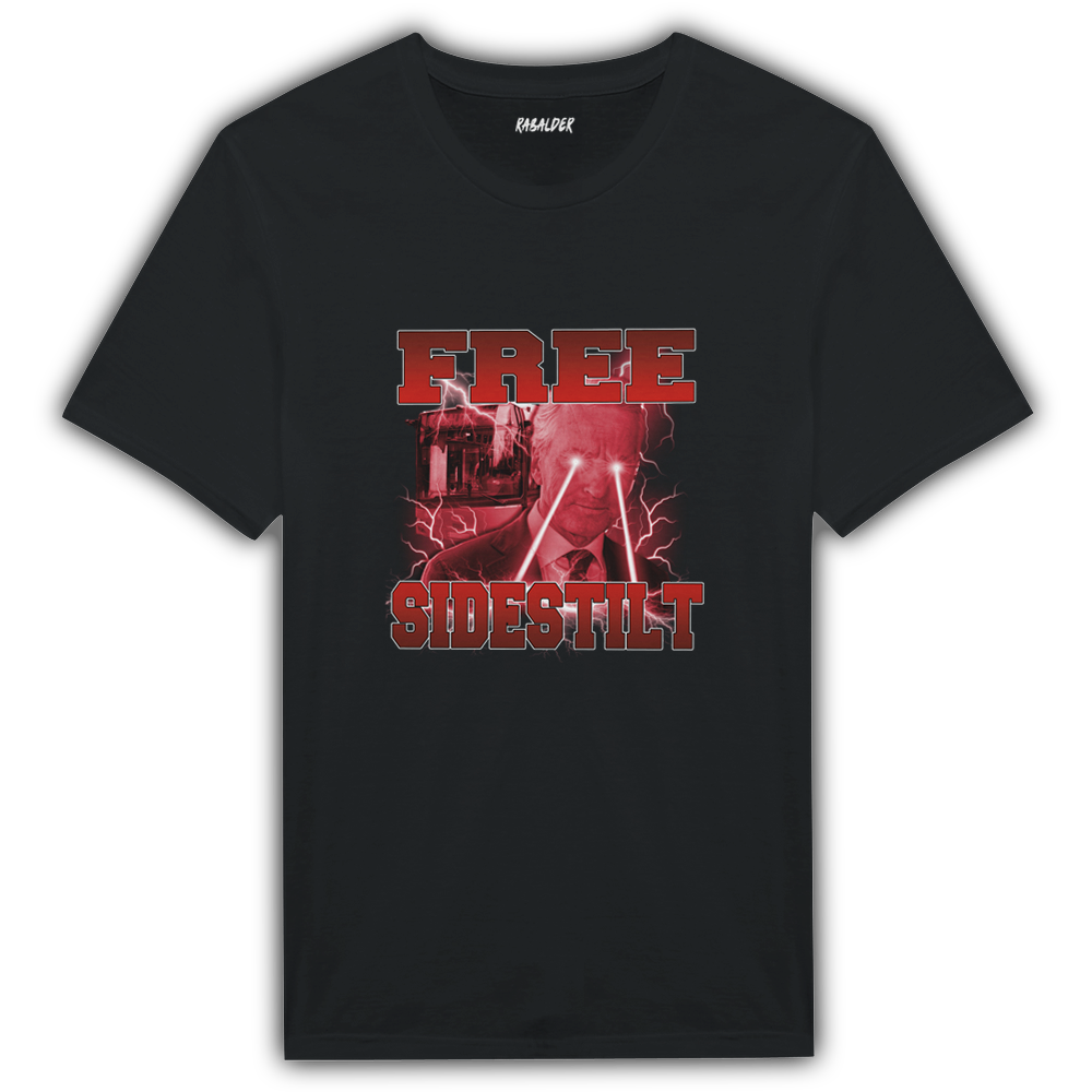 "FREE SIDESTILT" Graphic Tee - Svart